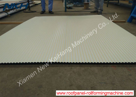 Corrugated Roof Panel Roll Forming Machine 10mm Low Rib For Galvanized Steel