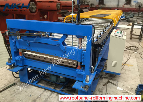 Corrugated Roof Panel Roll Forming Machine 10mm Low Rib For Galvanized Steel